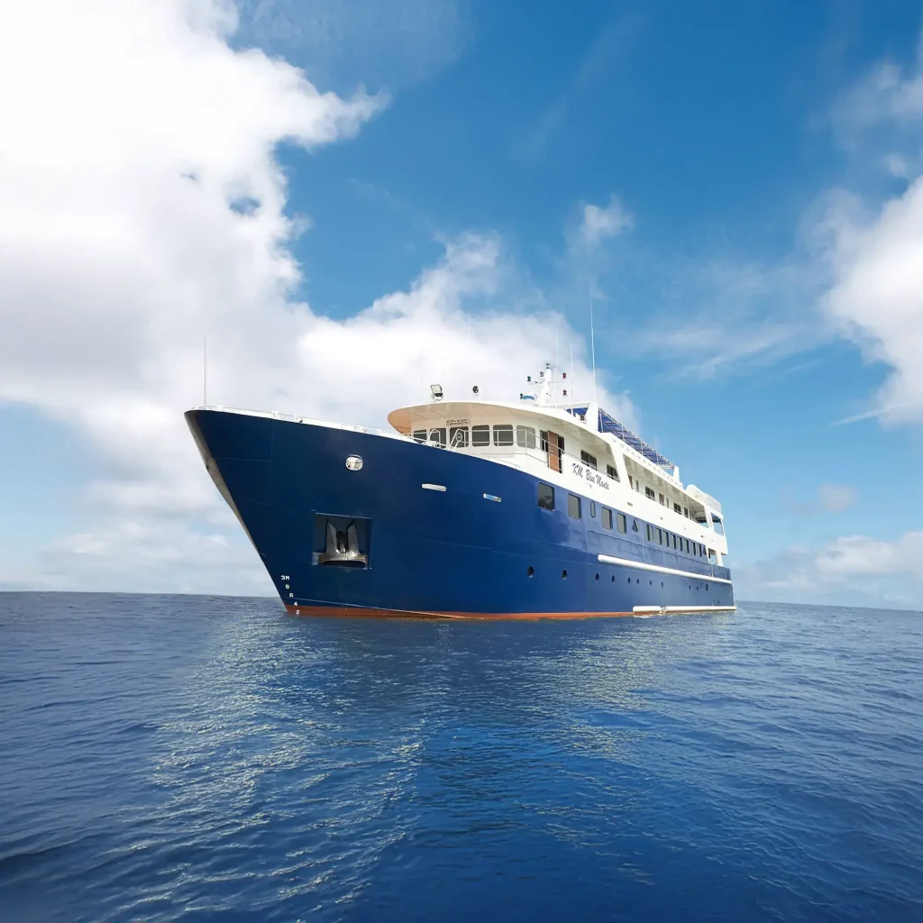 Motor yacht Blue Manta under way