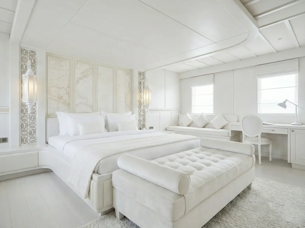 Master cabin with ocean view on the Komodo Prestige